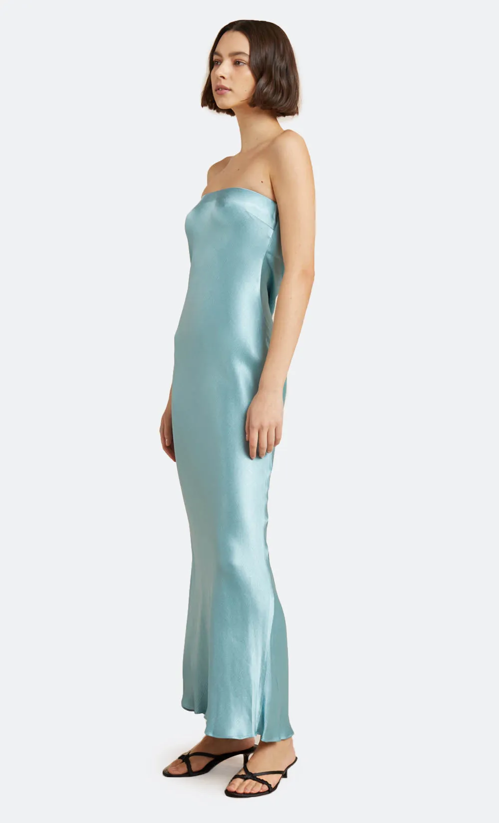 MOON DANCE STRAPLESS DRESS - SEA SPRAY