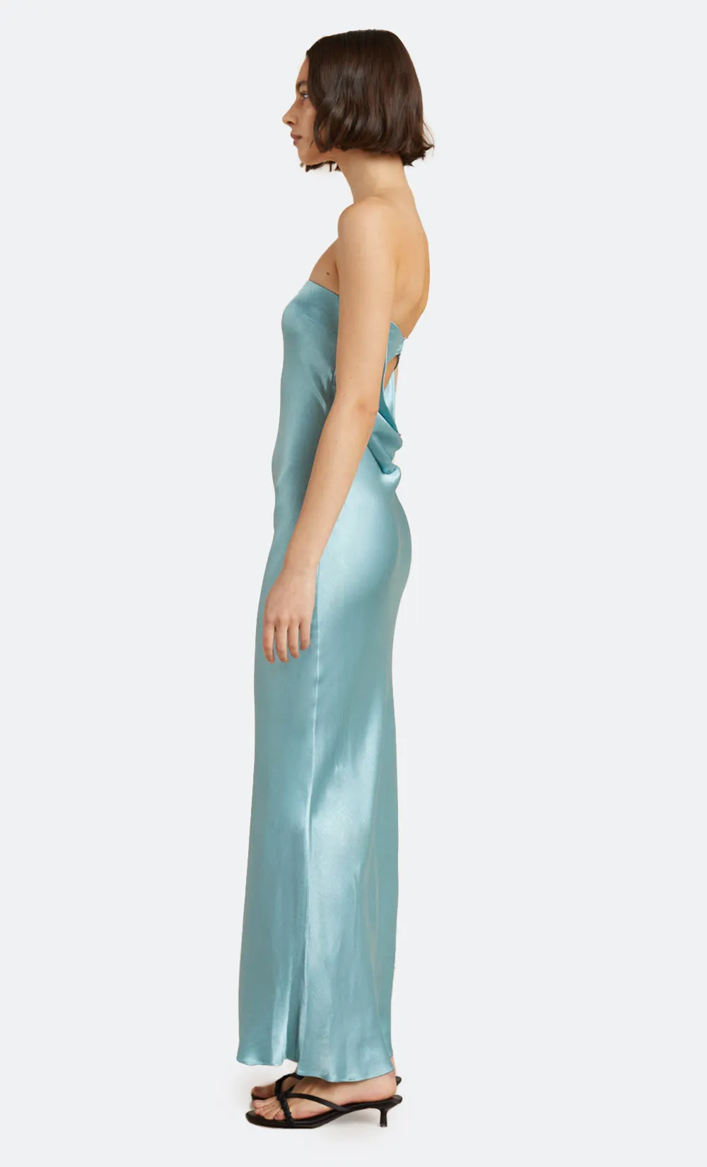 MOON DANCE STRAPLESS DRESS - SEA SPRAY