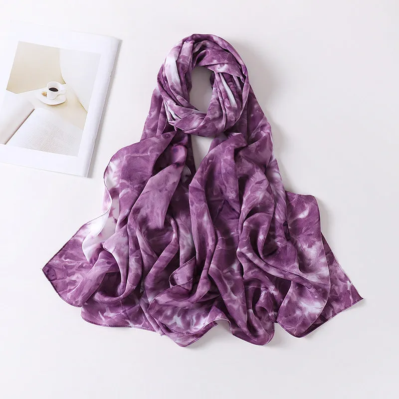 MSL212 printed scarf pearl chiffon hijab