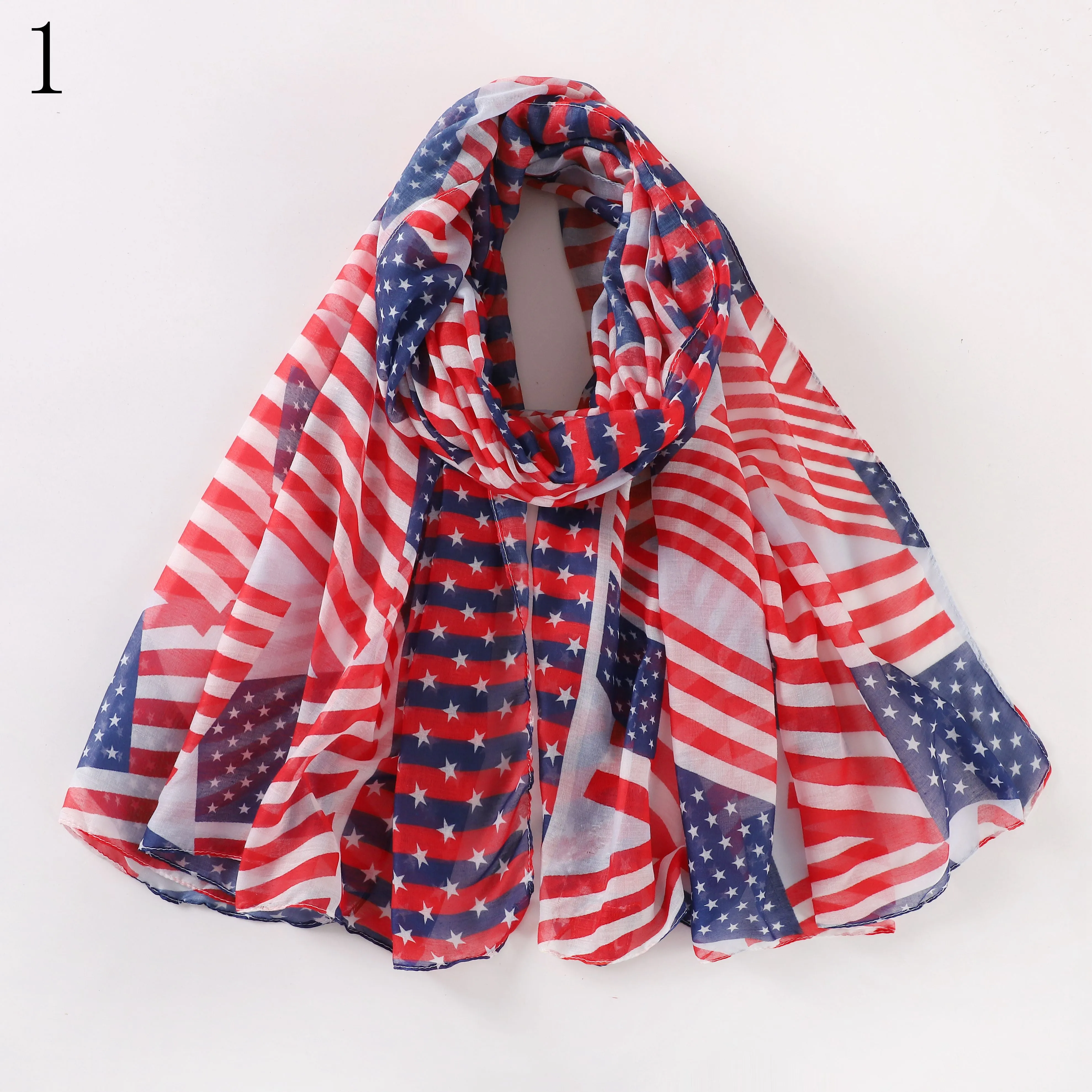 MYP09  USA American flag printed scarf