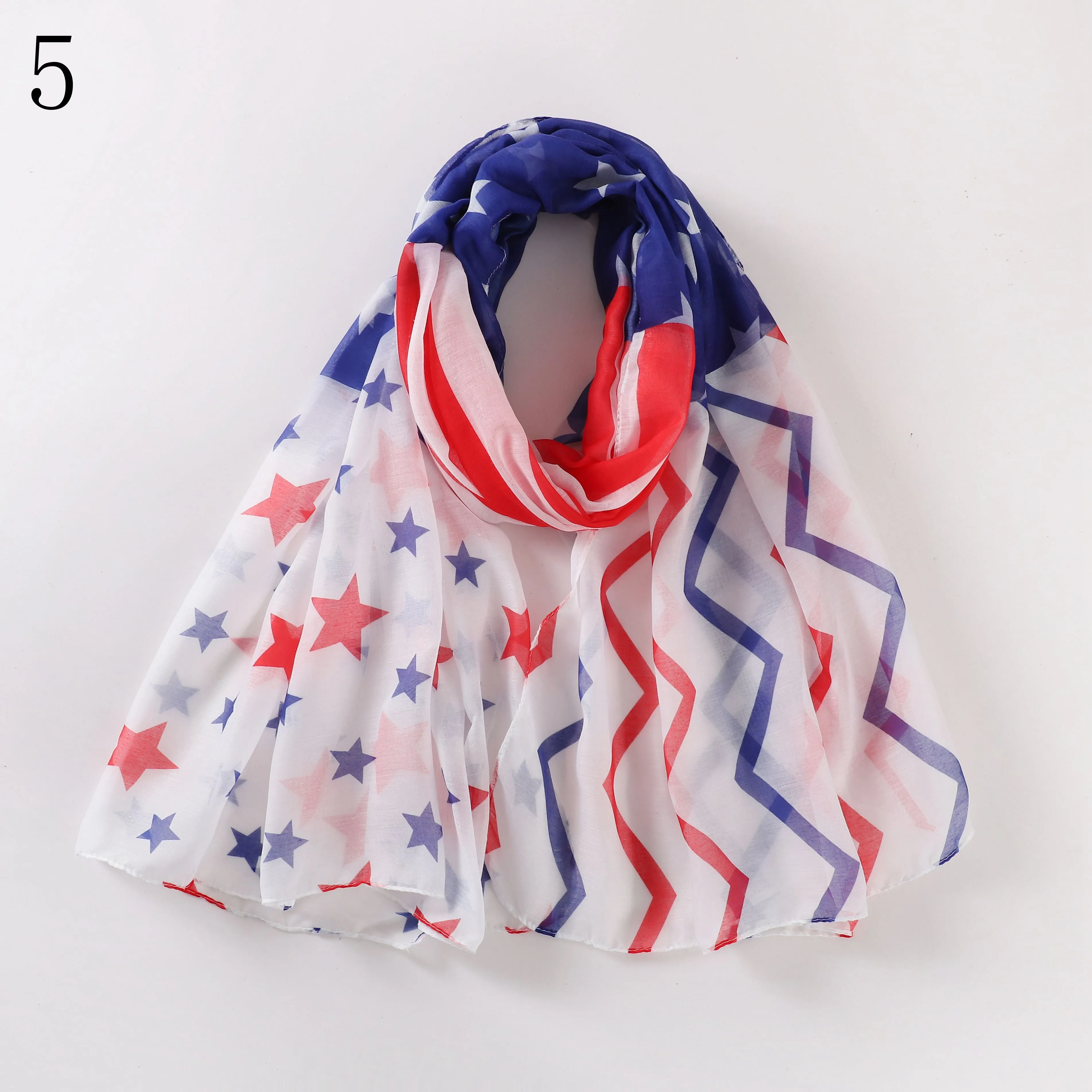 MYP09  USA American flag printed scarf