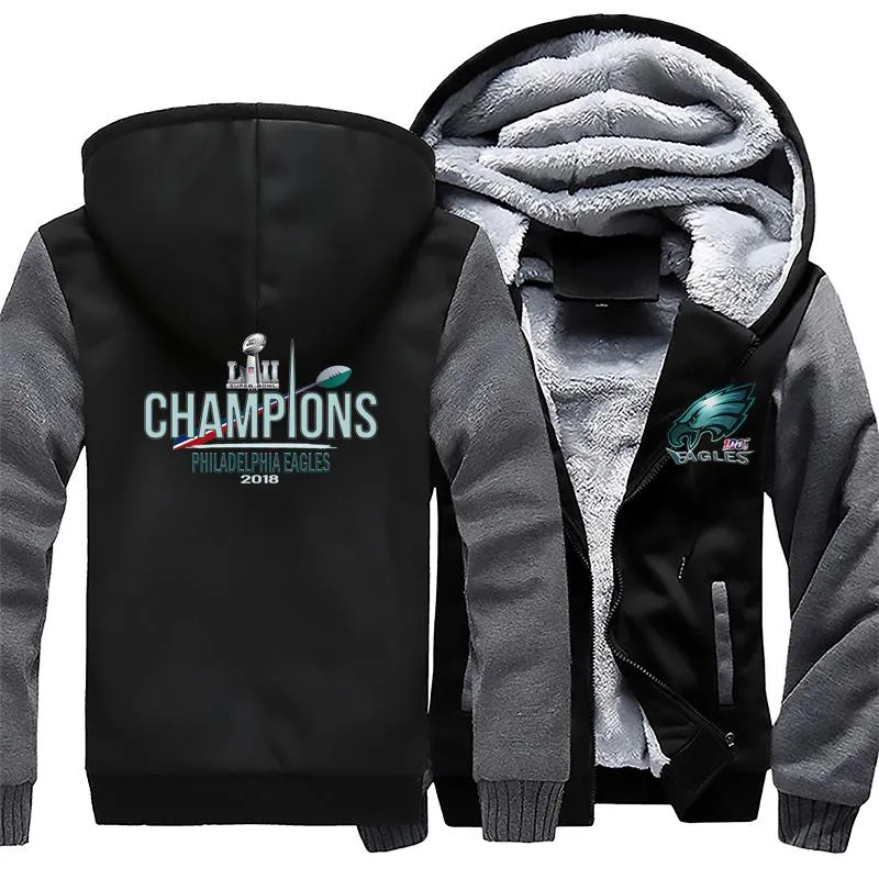 Nfl 100 Philadelphia eagles Fan Jacket| eagles super bowl Fan Jackets Fleece Pullover (3 Colors)