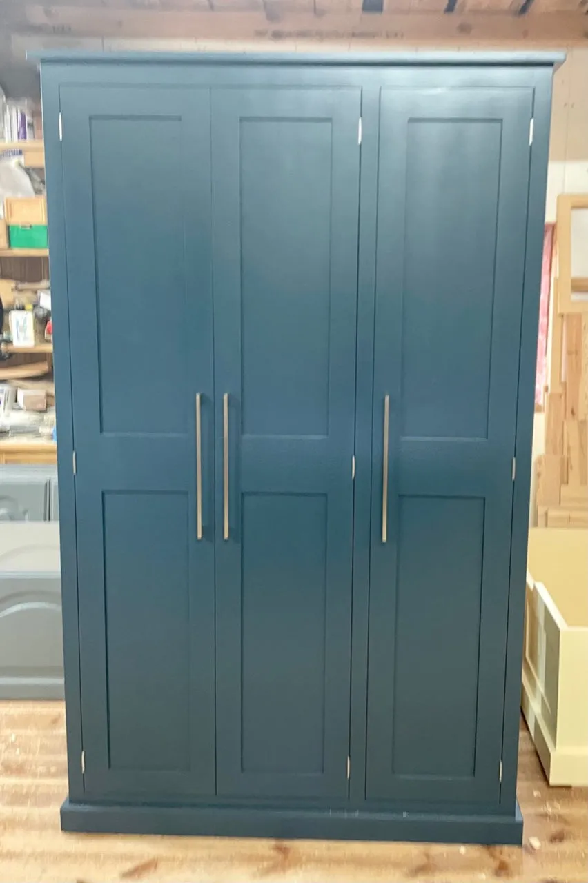 **NOW SOLD OUT** DELIVERED BEFORE CHRISTMAS - IN STOCK **3 Door Hall, Utility Room, Cloak Room Coat & Shoe Storage Cupboard (35 cm deep) - CHOOSE YOUR COLOUR