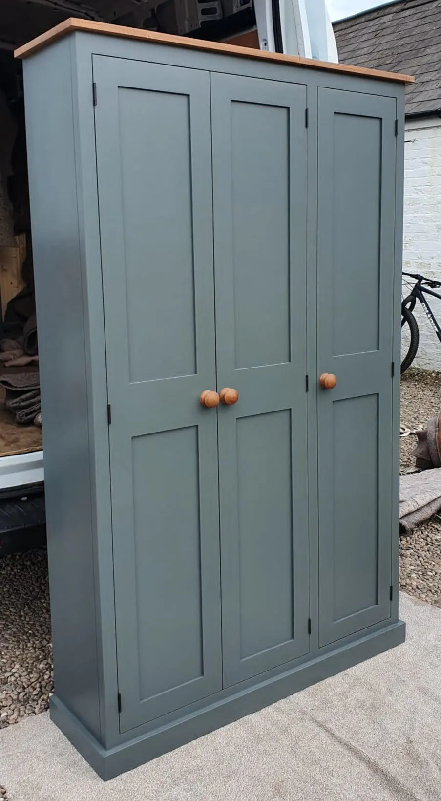 **NOW SOLD OUT** DELIVERED BEFORE CHRISTMAS - IN STOCK **3 Door Hall, Utility Room, Cloak Room Coat & Shoe Storage Cupboard (35 cm deep) - CHOOSE YOUR COLOUR