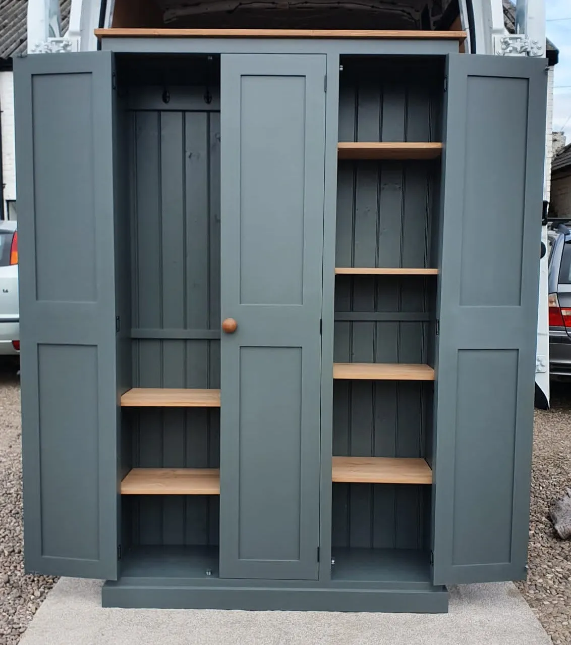 **NOW SOLD OUT** DELIVERED BEFORE CHRISTMAS - IN STOCK **3 Door Hall, Utility Room, Cloak Room Coat & Shoe Storage Cupboard (35 cm deep) - CHOOSE YOUR COLOUR