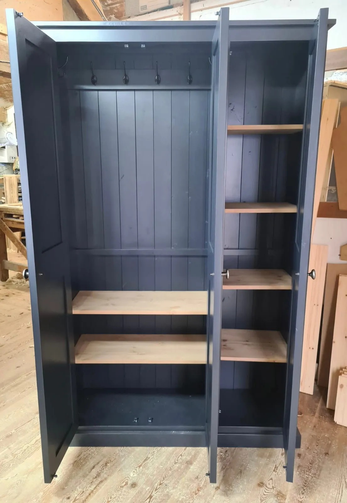 **NOW SOLD OUT** DELIVERED BEFORE CHRISTMAS - IN STOCK **3 Door Hall, Utility Room, Cloak Room Coat & Shoe Storage Cupboard (35 cm deep) - CHOOSE YOUR COLOUR