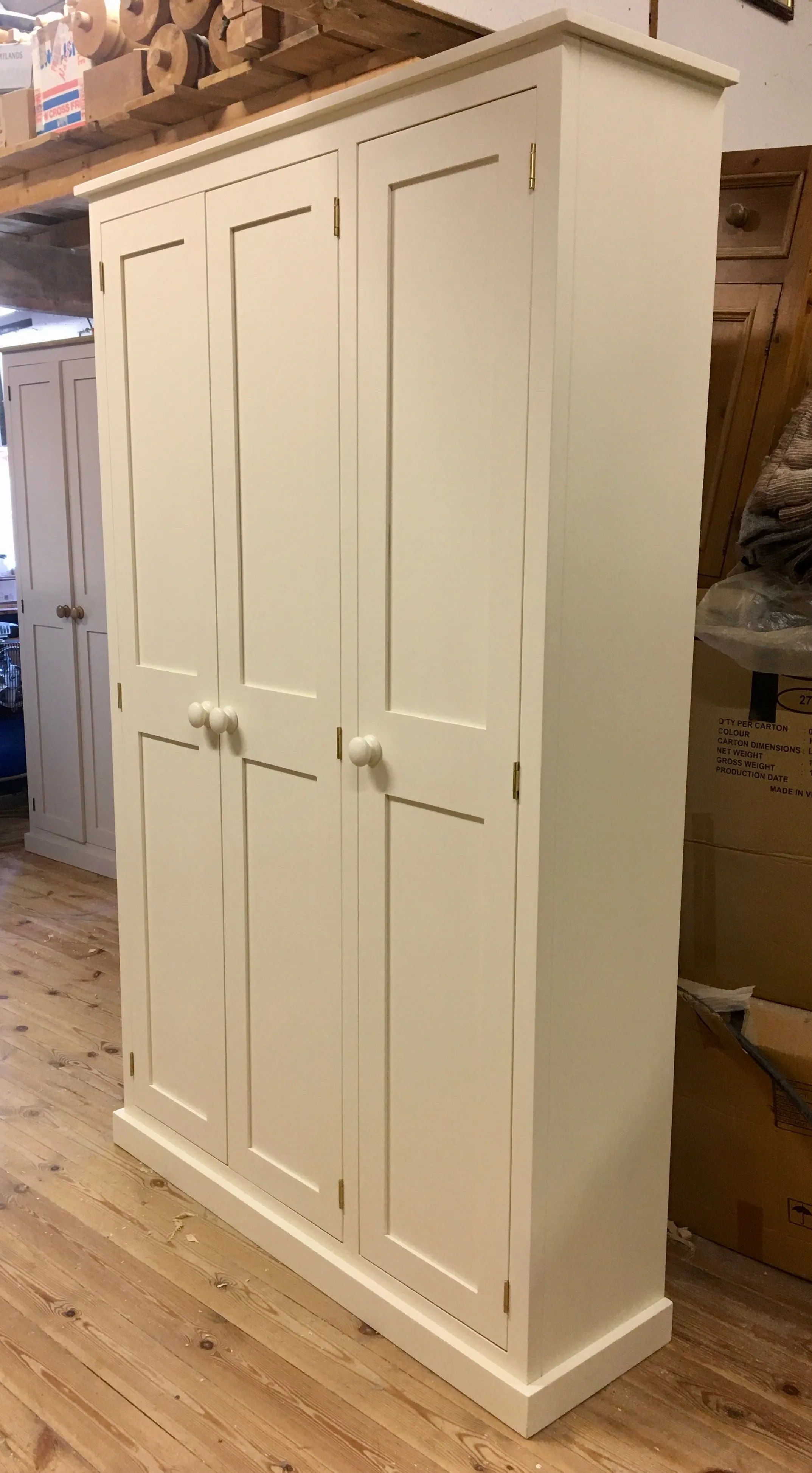 **NOW SOLD OUT** DELIVERED BEFORE CHRISTMAS - IN STOCK **3 Door Hall, Utility Room, Cloak Room Coat & Shoe Storage Cupboard (35 cm deep) - CHOOSE YOUR COLOUR