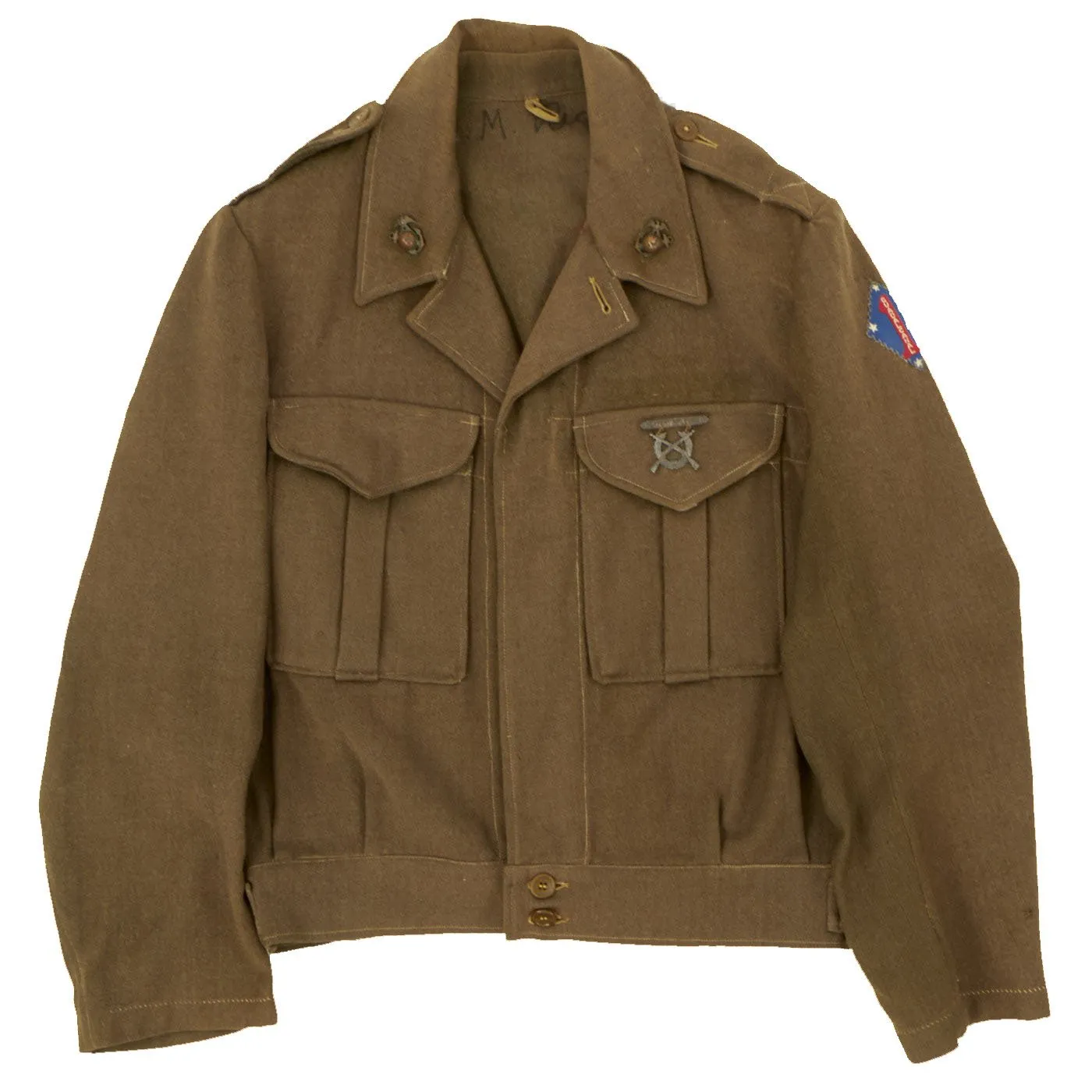 Original USMC WWII 1st Marine Division Guadalcanal Australian Made Ike Jacket- Dated 1942