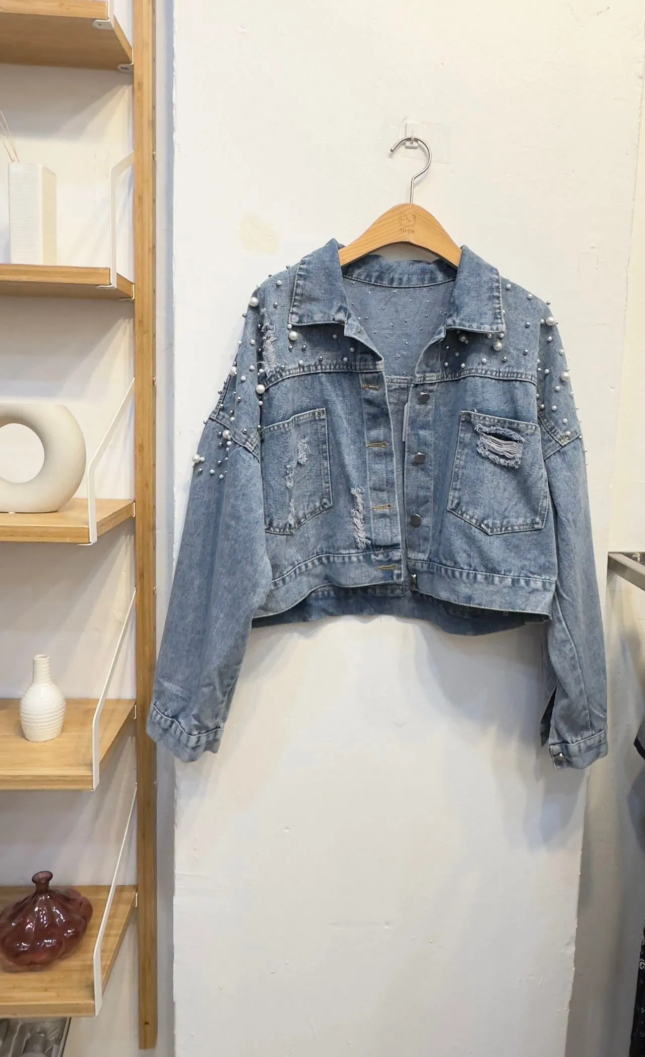 Pearl denim jacket