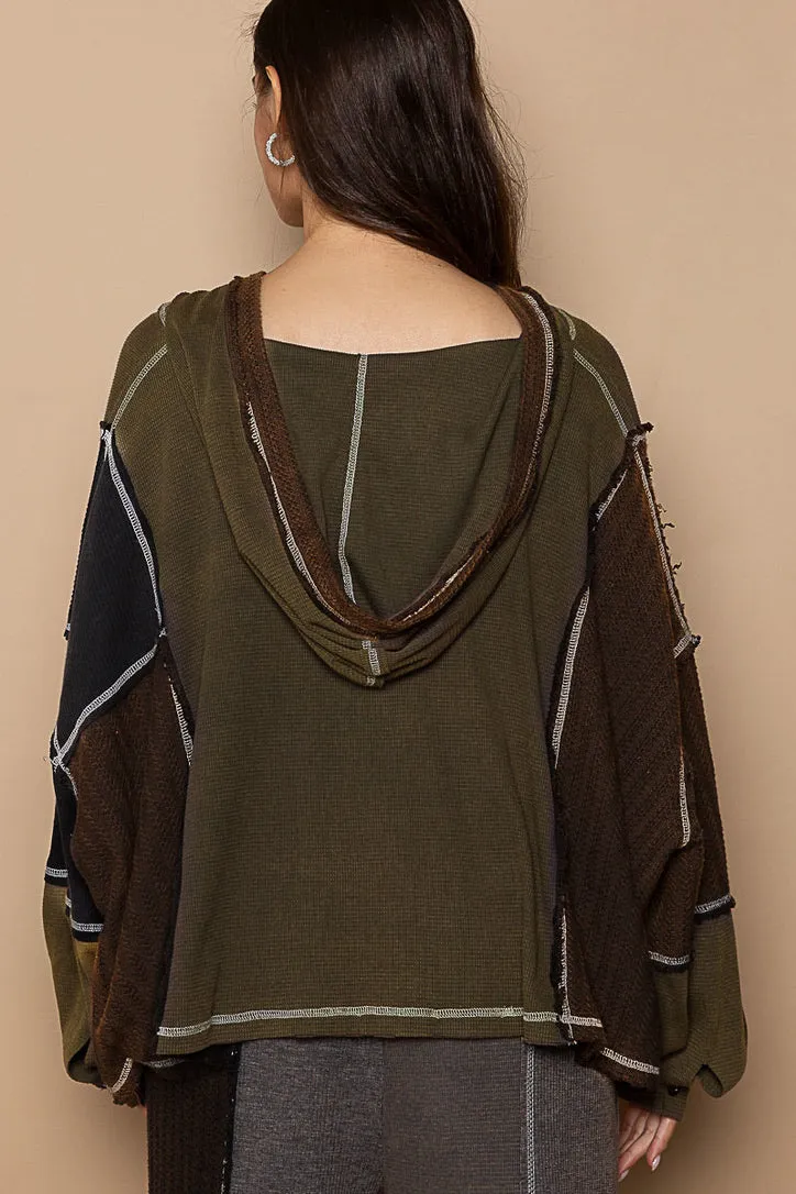 Pieced Boho Hoodie