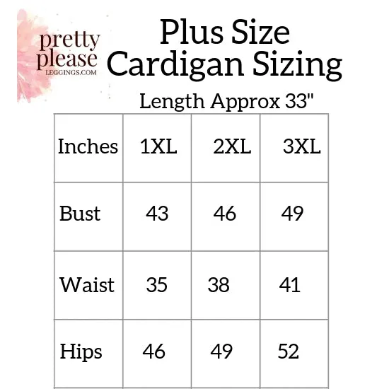 Plus Size Relaxed Cardigan Sweater (tunic length) rts