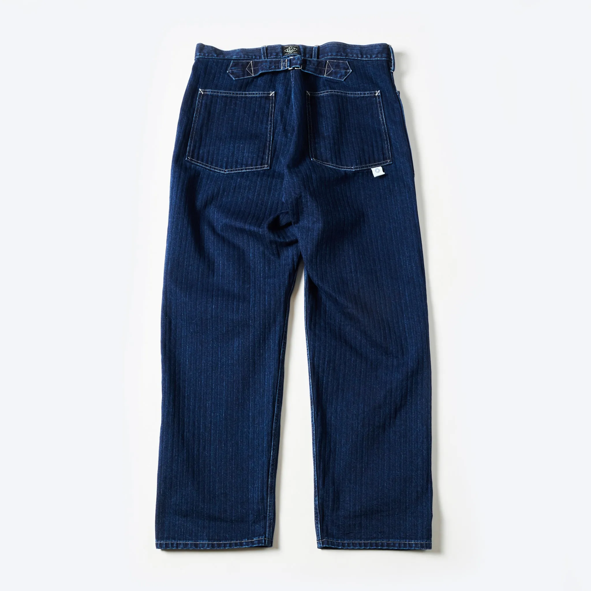 Post O'Alls ARMY Pants Herringbone Denim - Double Indigo