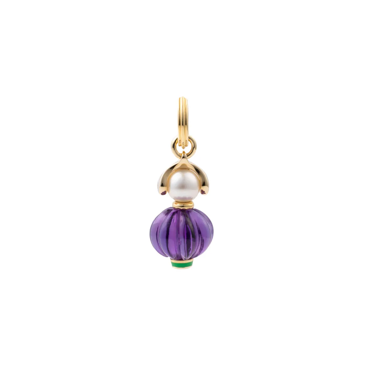 "Bird of Paradise" Amethyst Charm Earring