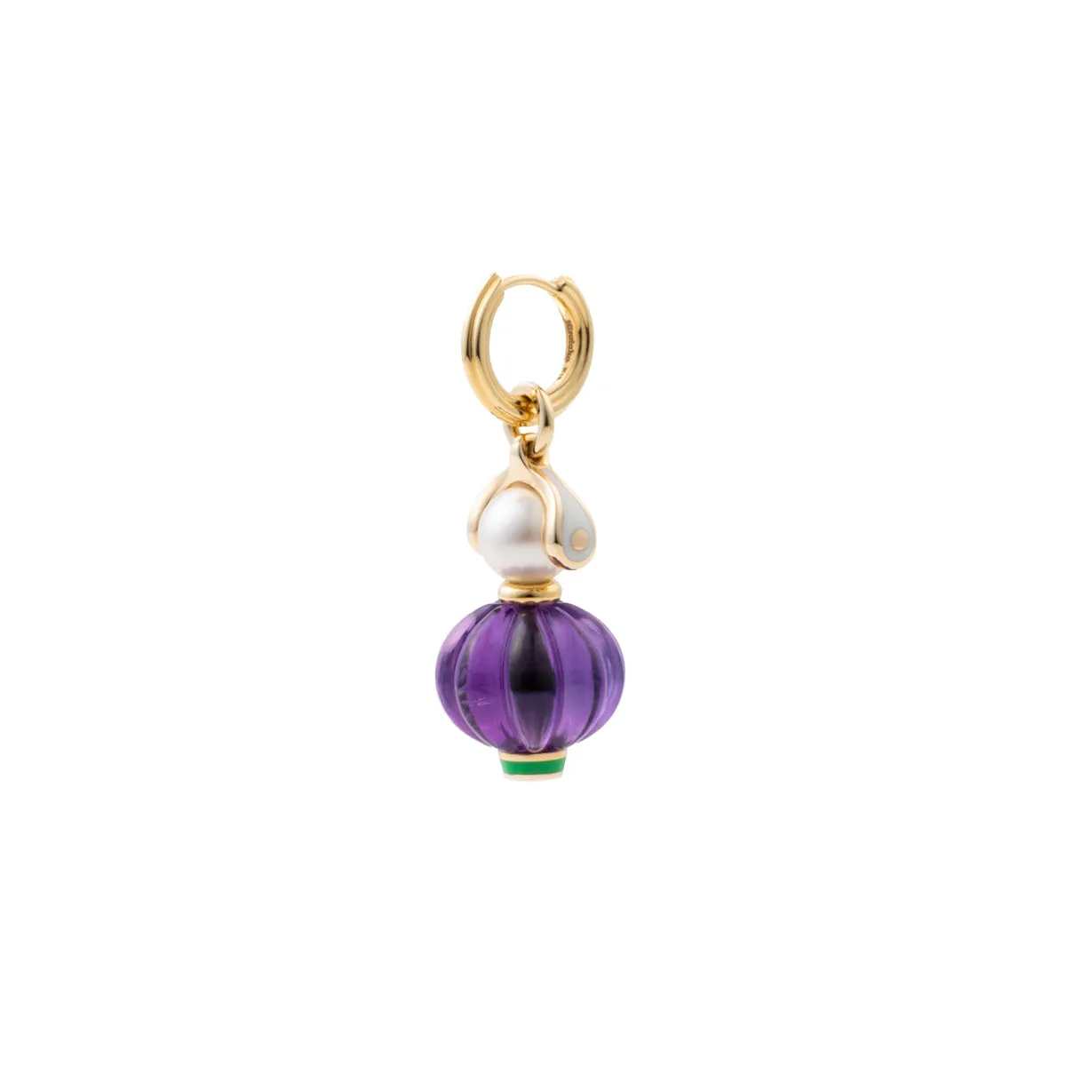 "Bird of Paradise" Amethyst Charm Earring