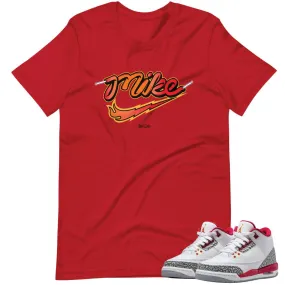 Retro 3 "Cardinal Red" Volt Shirt