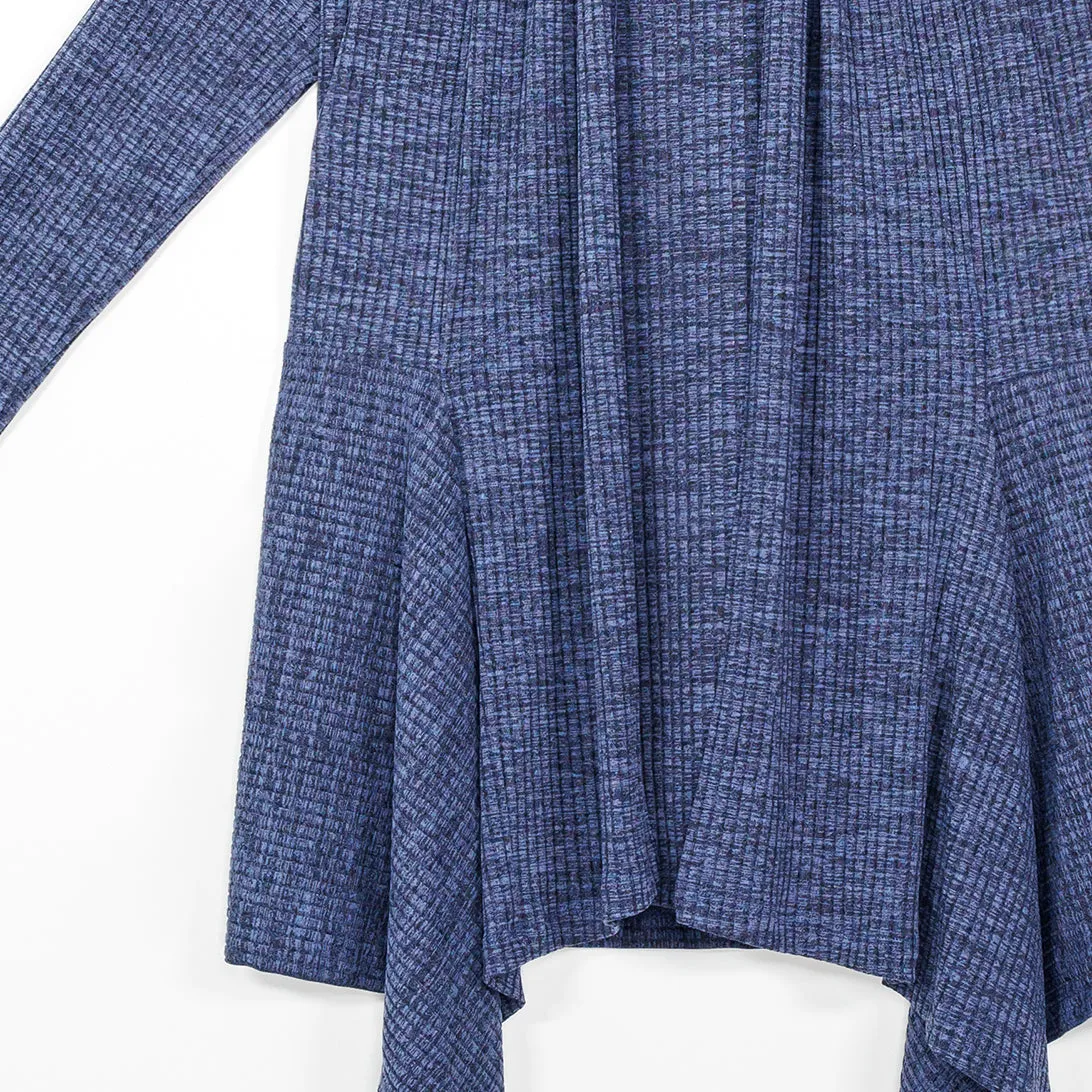 Ribbed Peach Knit - Cardigan & Tank Twinset - Denim - Final Sale!