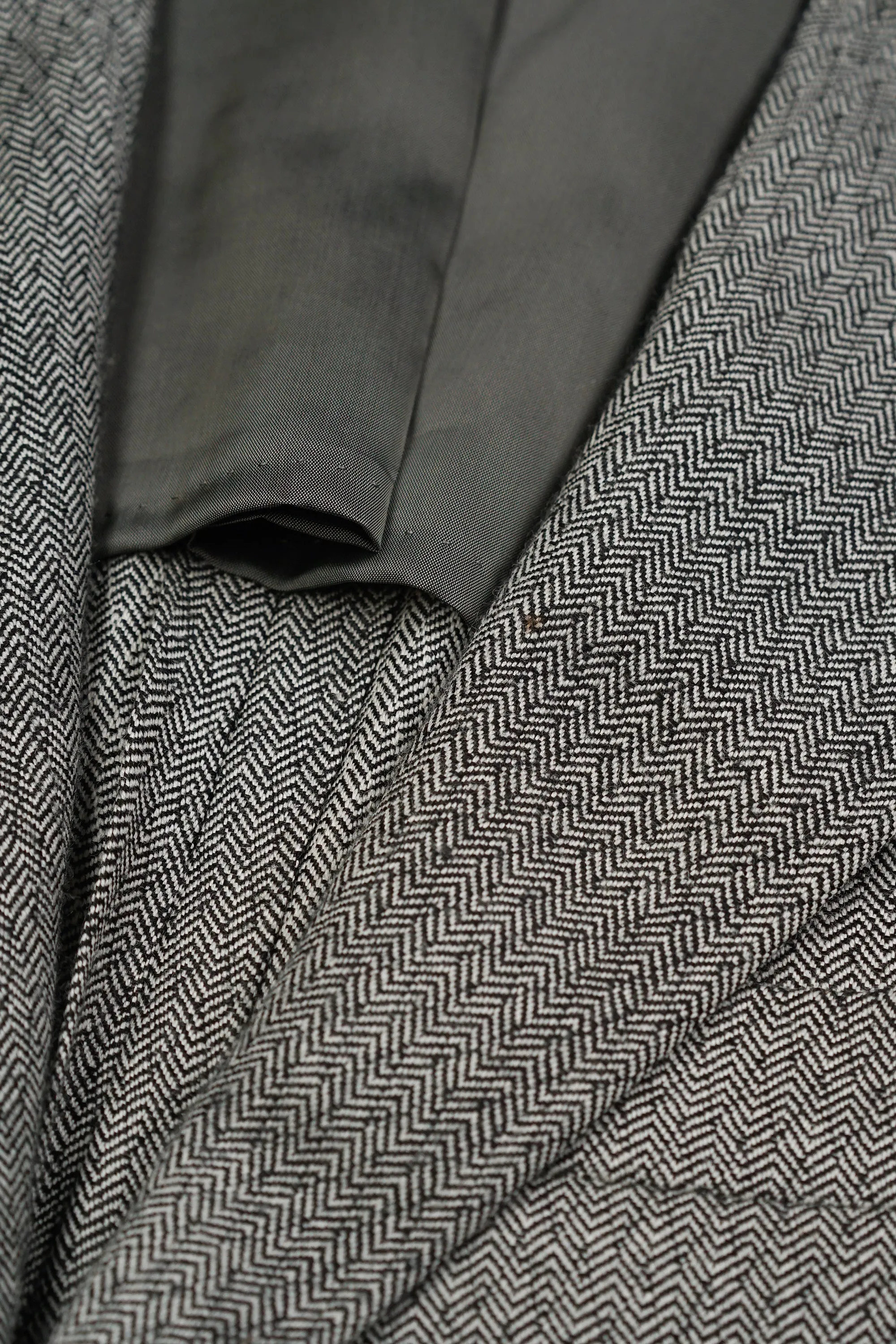 Ring Jacket Meister Grey Herringbone Wool Sport Coat MTO