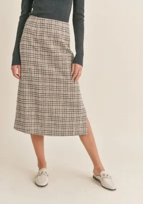 Sadie and Sage - IMPRESSIONIST CHECK MIDI SKIRT