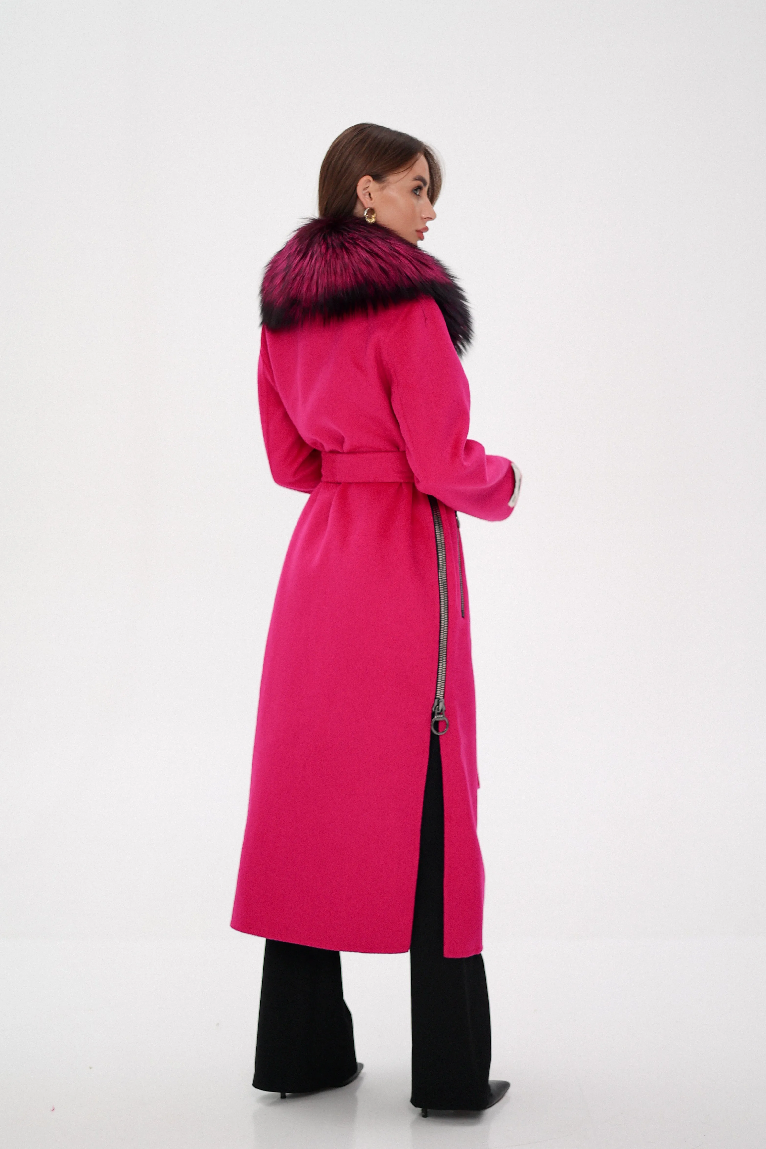 Saga®Furs Silver Fox Wool Cashmere Coat