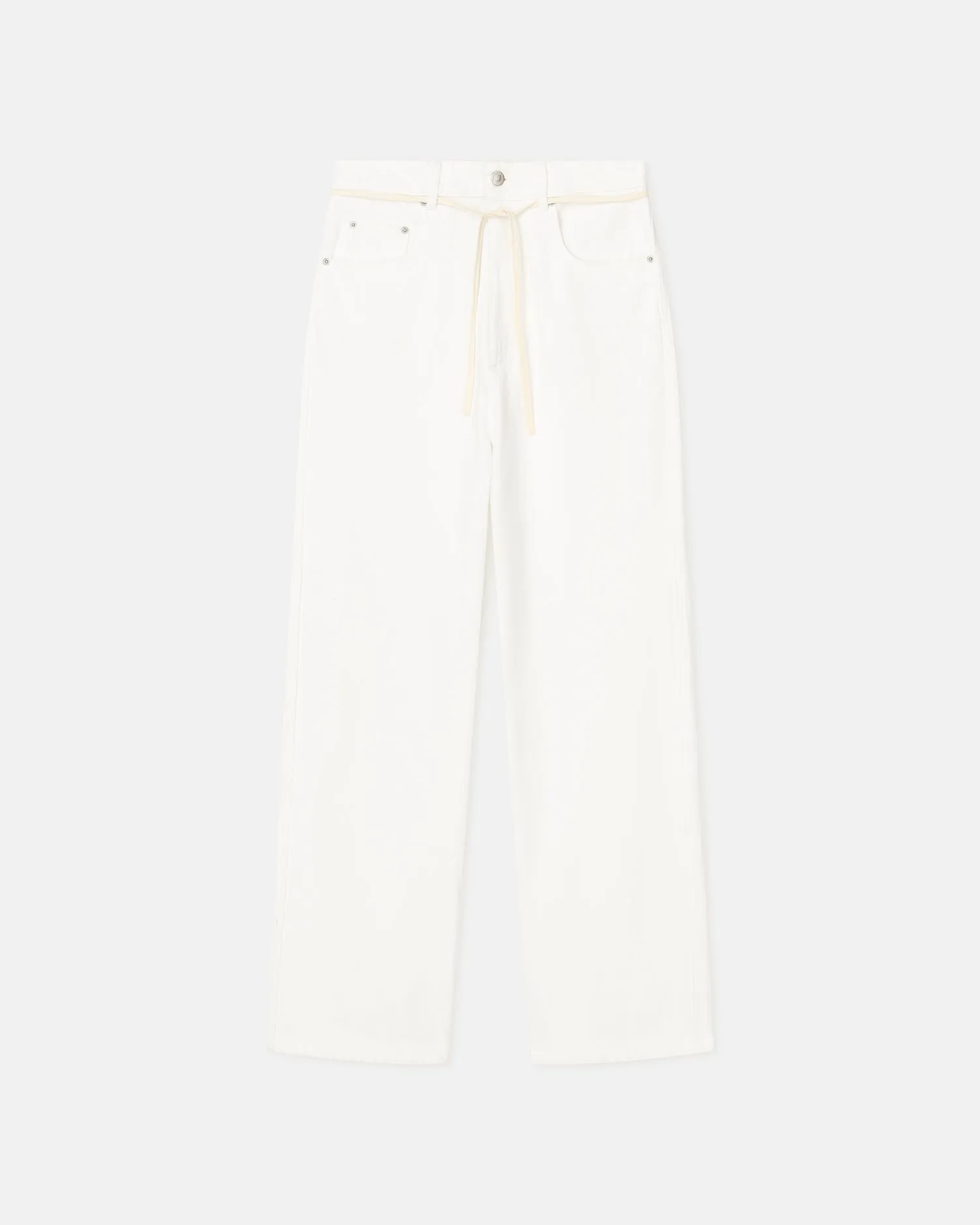 Sato - Belted Denim Pants - Off White