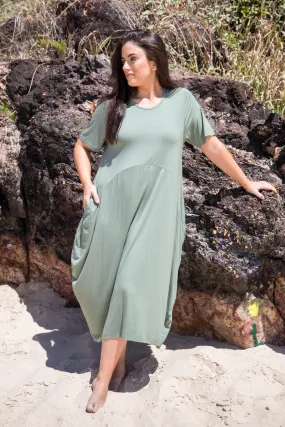 Short Sleeve Soho Dress | Green Envy | FINAL SALE