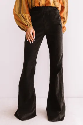 Show Me Off High Waist Flares In Black