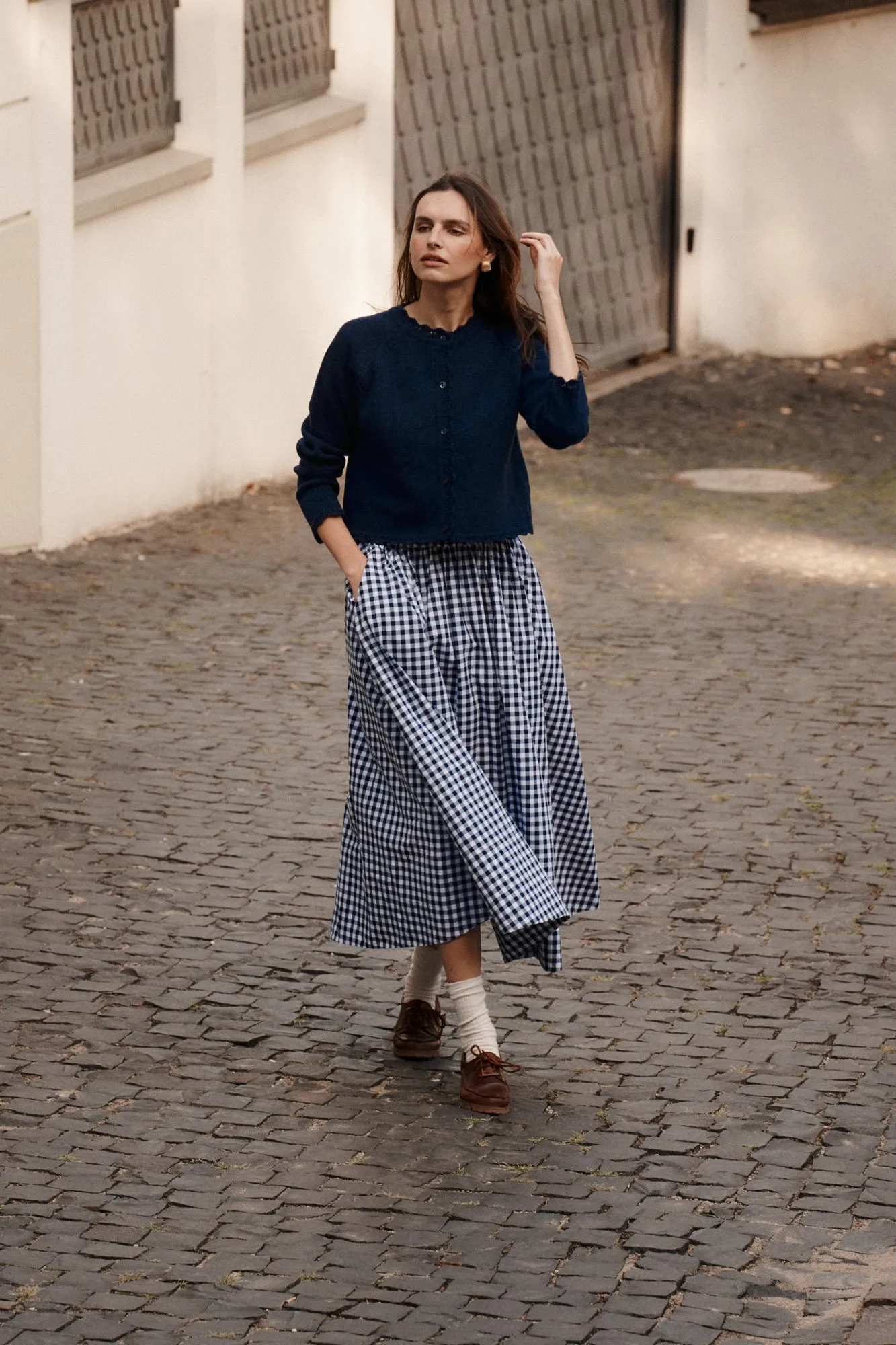 Skirt in cotton / 07 / 11 / night blue