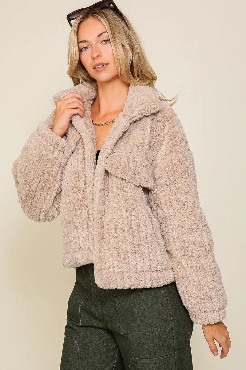 Snuggle Up Teddy Button Down Jacket