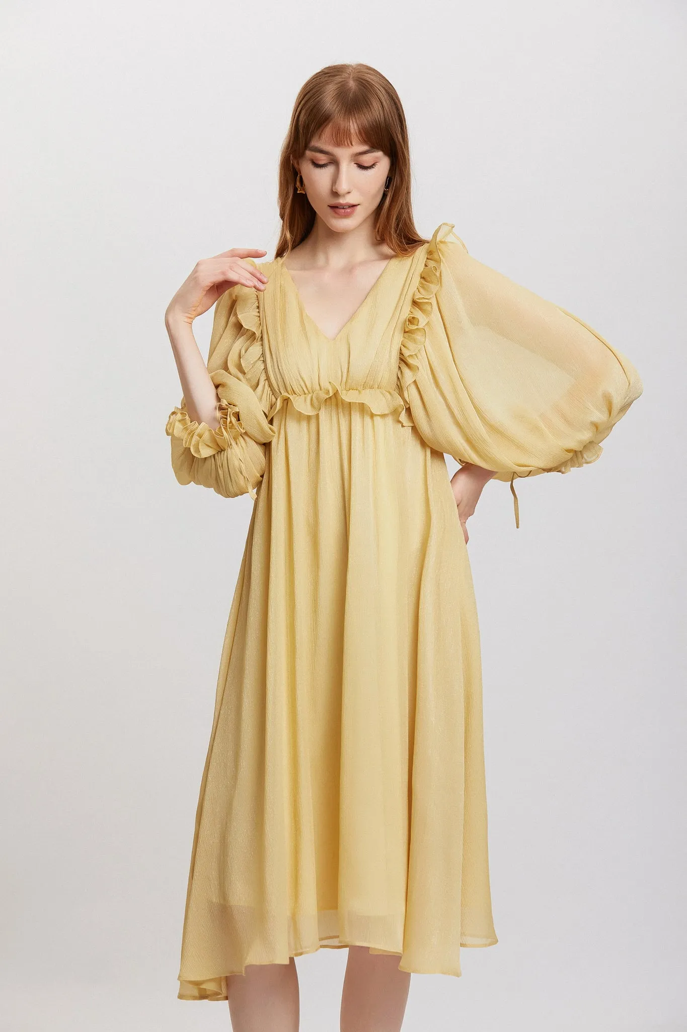 ST | Oncidium Chiffon Maxi Dress