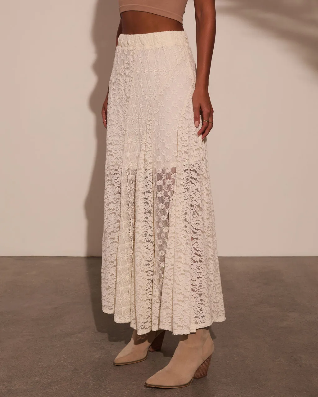 Sundrenched Lace Maxi Skirt