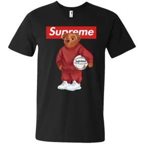 Supreme Bear Sport T-shirt Men V-Neck T-Shirt