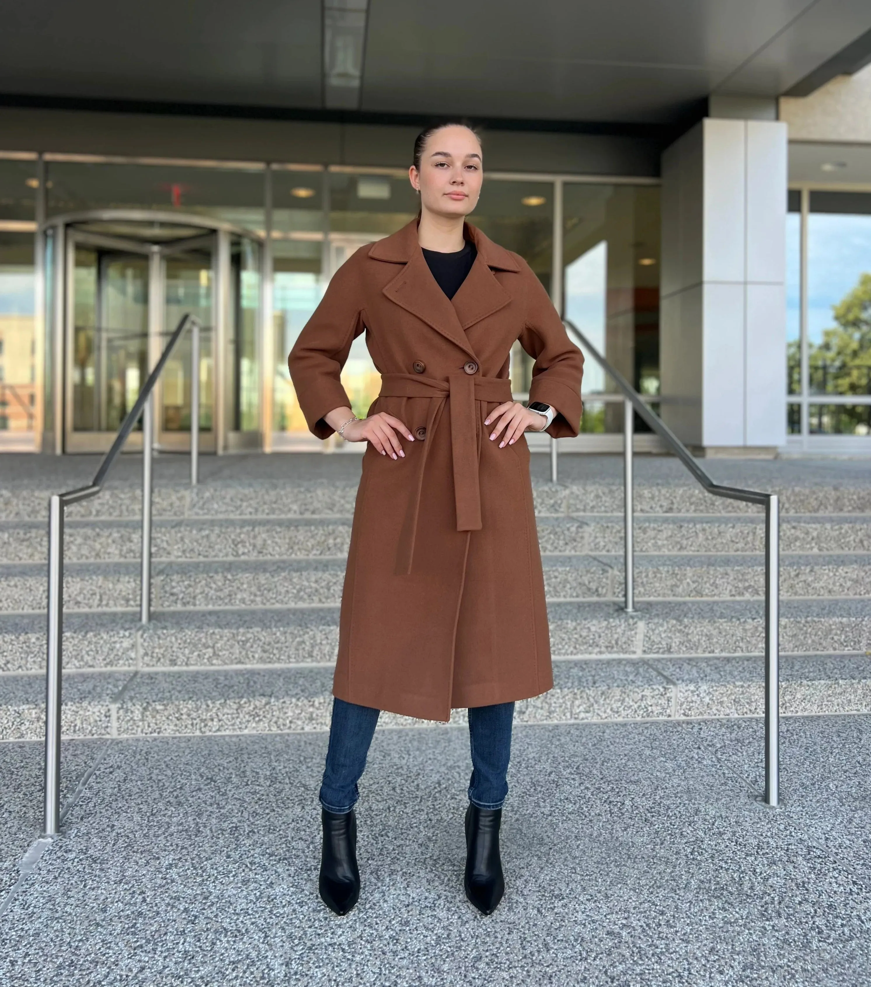 Tailored Cashmere Wool Blend Coat