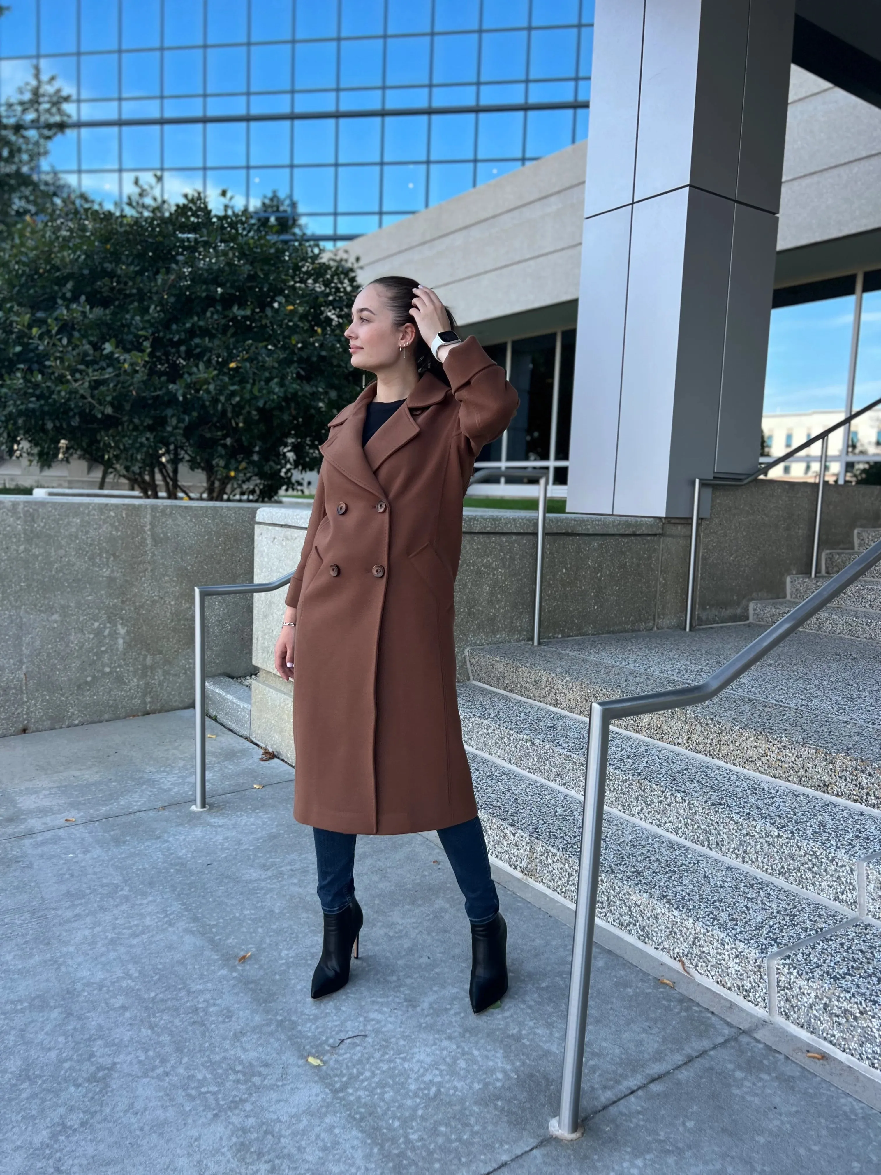 Tailored Cashmere Wool Blend Coat