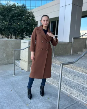 Tailored Cashmere Wool Blend Coat