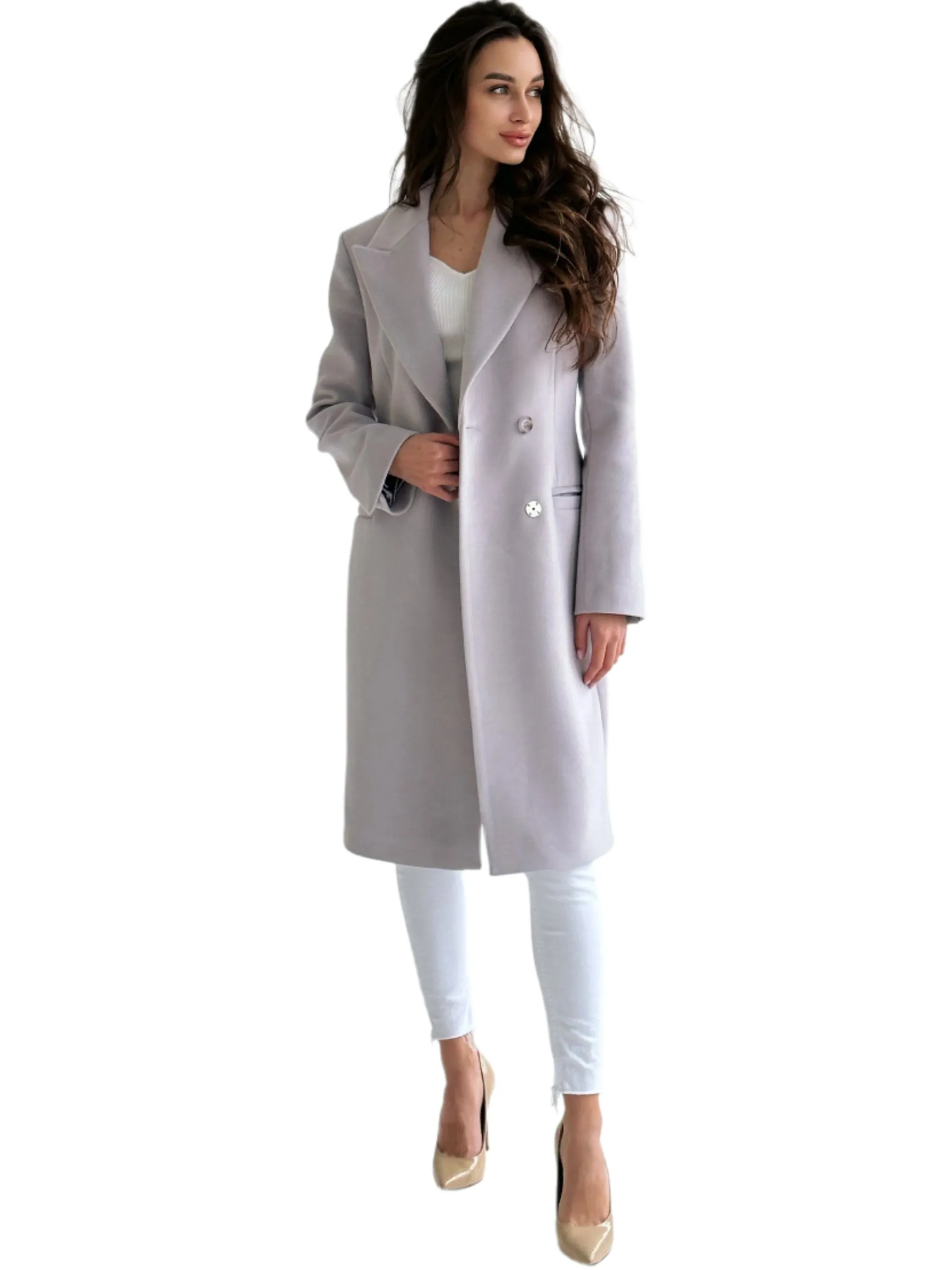 Tailored Cloud Wool Cashmere Blend Coat