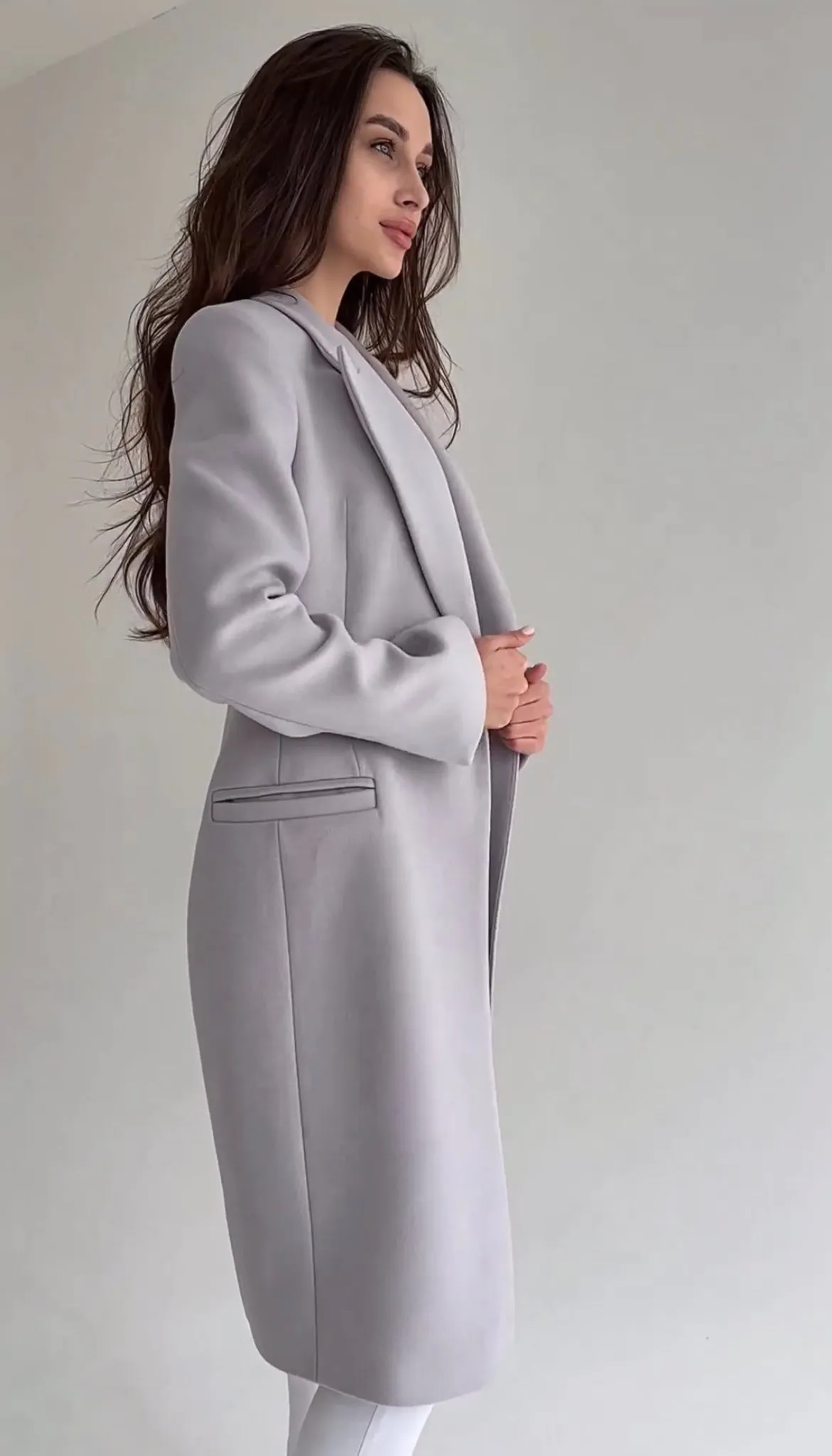 Tailored Cloud Wool Cashmere Blend Coat