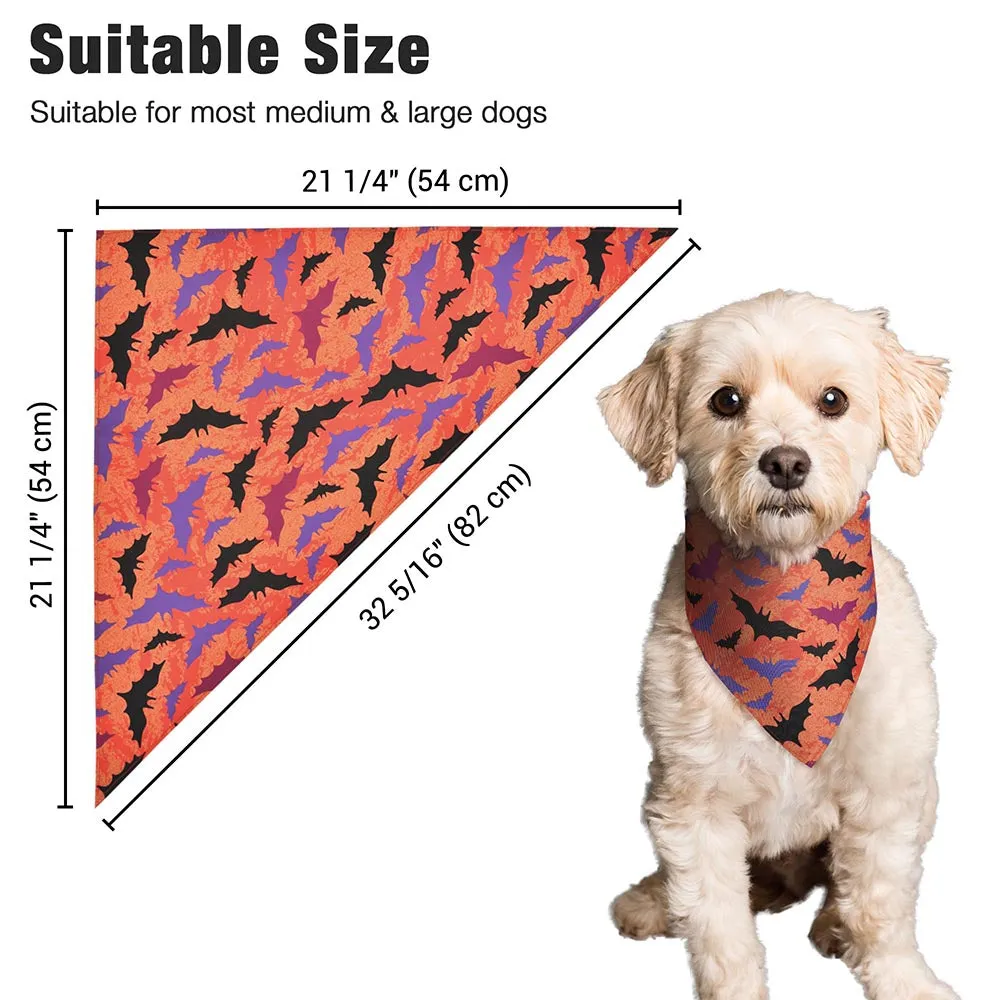 TheLAShop 10-Pack Dog Bandanas Halloween Pet Scarf Washable 32x21x21"