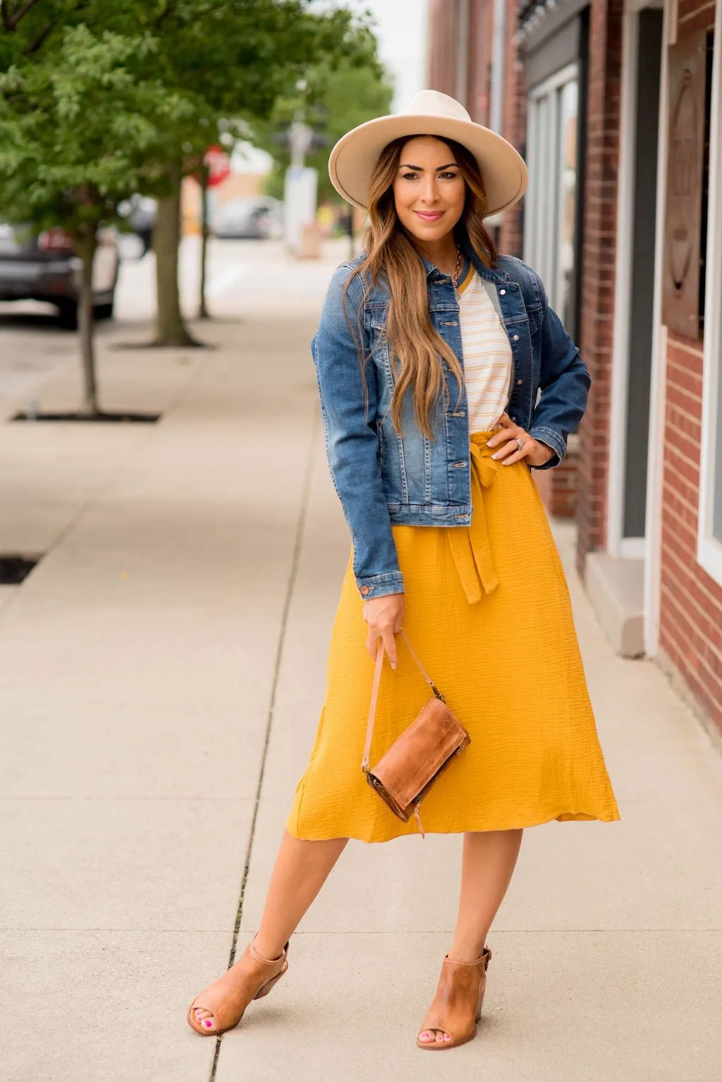 Tie Midi Skirt