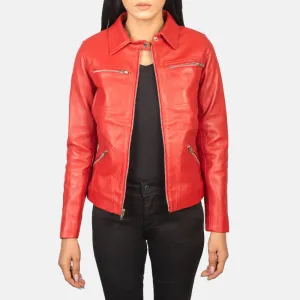 Tomachi Red Leather Jacket