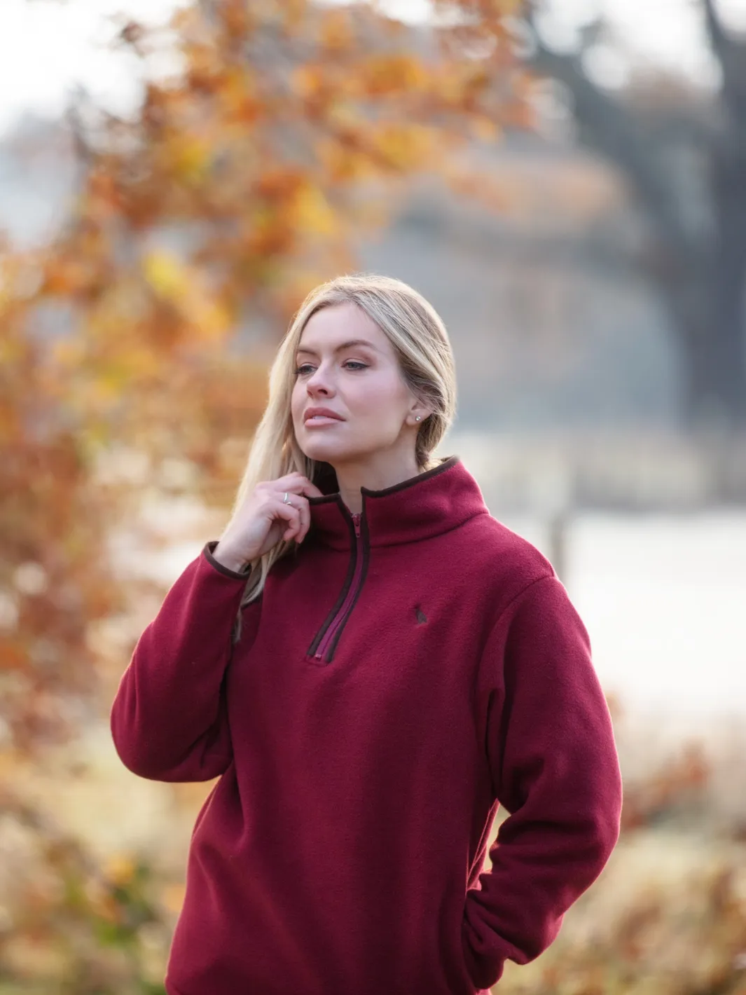 Unisex Fleece Pullover - Burgundy