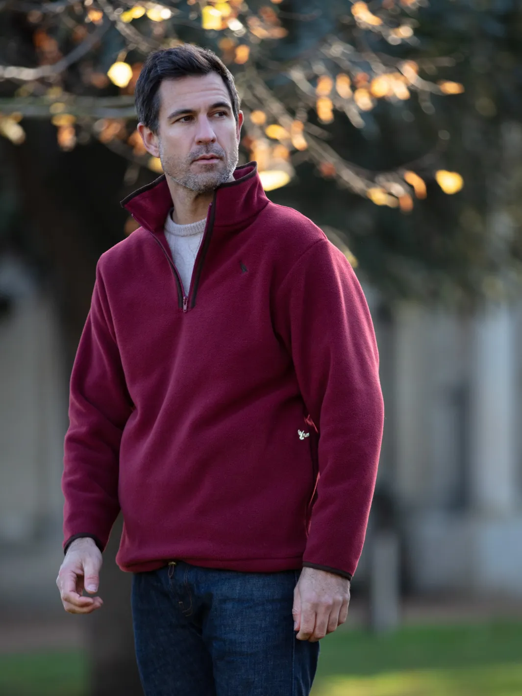 Unisex Fleece Pullover - Burgundy