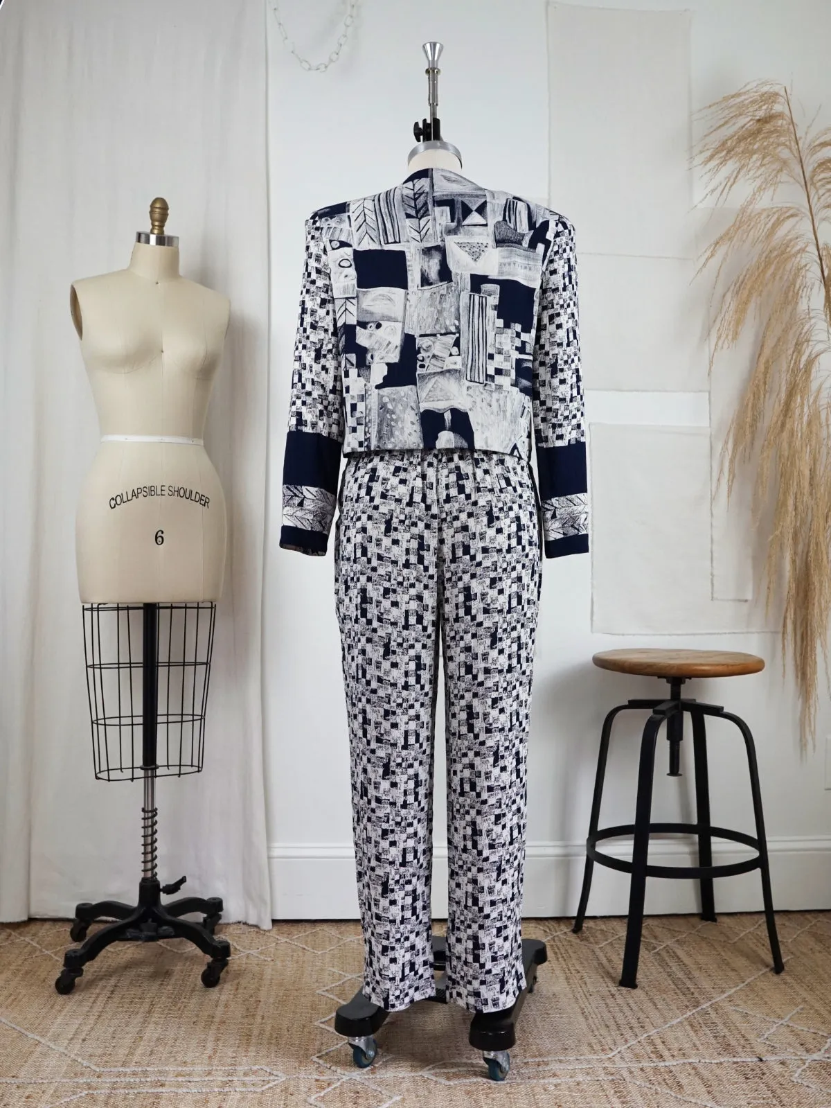 Vintage Digital Print Pant Set