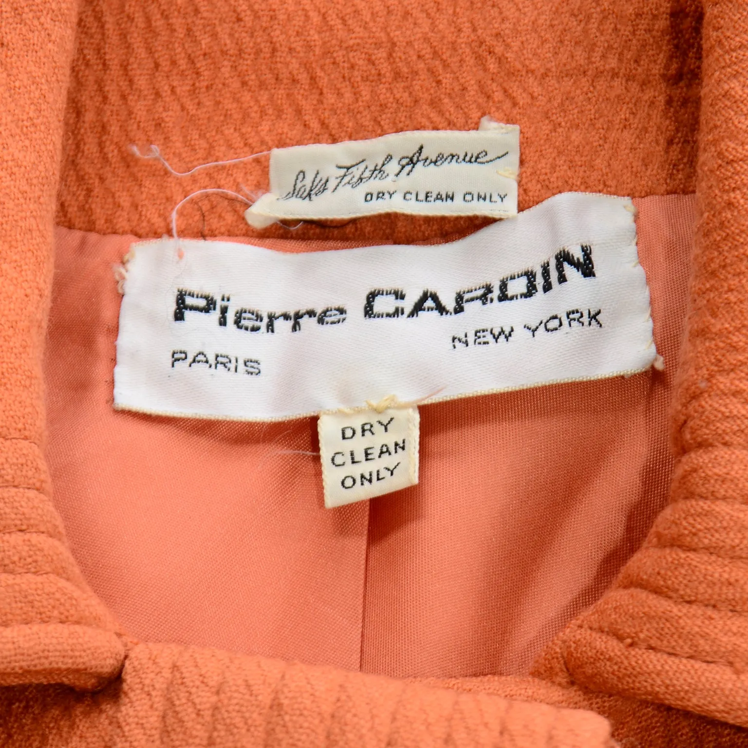 Vintage Pierre Cardin Orange Wool Jacket