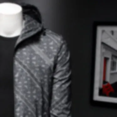 Vintage Print Hooded Casual Men Slim Fit Jacket