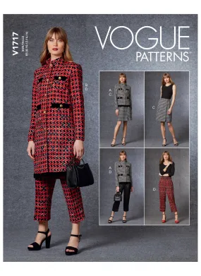 Vogue Pattern V1717 Misses' Jacket, Skirt & Pants