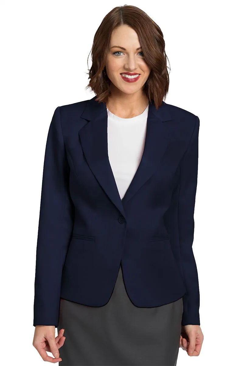 Women's Navy Juliet Cropped Easywear Blazer